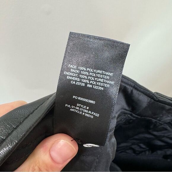 Babaton Straight Leg Faux Leather Black Pants sz 6 - Picture 6 of 6